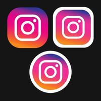 instagram bouton icône logo vecteur