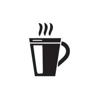café tasse icône plat style. tasse vecteur. agresser isolé icône. vecteur