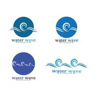 modèle de logo de vague d'eau vecteur