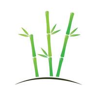 bambou avec vert feuille vecteur