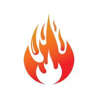 modèle de logo de flamme de feu icône vectorielle concept de logo de pétrole, de gaz et d'énergie vecteur