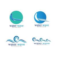 modèle de logo de vague d'eau vecteur