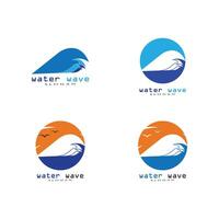 modèle de logo de vague d'eau vecteur