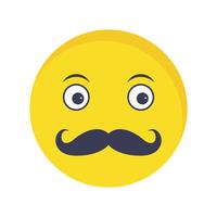 icône de vecteur emoji moustache