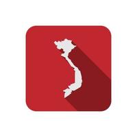 carte du vietnam sur la place rouge avec ombre portée vecteur