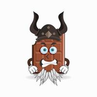 le personnage mascotte chocolat devient un combattant. illustration vectorielle vecteur