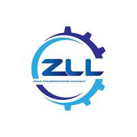 zll lettre logo conception sur noir Contexte. zll Créatif initiales lettre logo concept. zll lettre conception. pro vecteur