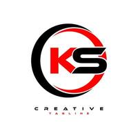 ks lettre logo conception sur noir Contexte. ks Créatif initiales lettre logo concept. ks lettre conception. pro vecteur
