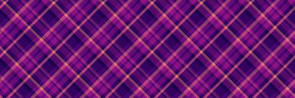 nationale tartan modèle arrière-plan, couette vérifier vecteur plaid. large sans couture texture en tissu textile dans violet et rose couleurs.