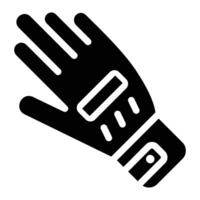 gant glyphe icône Contexte blanc vecteur