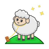 mouton dans ferme illustration vecteur