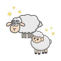 illustration d'animaux moutons vecteur