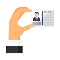 id carte dans main illustration vecteur