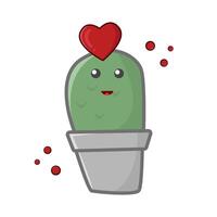 l'amour avec cactus illustration vecteur