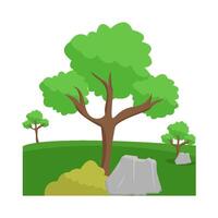 arbre dans jardin illustration vecteur