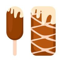 la glace crème Chocolat illustration vecteur