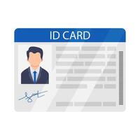 id carte bleu illustration vecteur