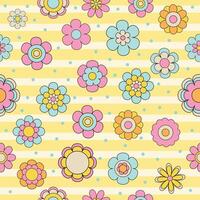mignonne printemps pastel fleur floral main tiré sans couture modèle mur papier Contexte vecteur illustration