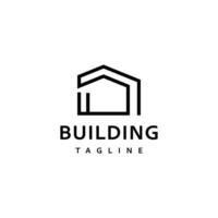 maison. bâtiment. architecte logo conception modèle vecteur illustration