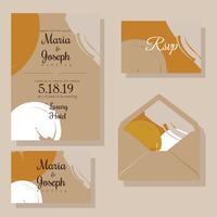 Pack de vecteur invitation de mariage