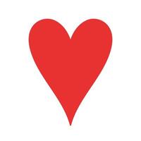 rouge cœur icône. vecteur illustration dans plat style. Valentin journée icône. l'amour icône. main tiré cœur dans griffonnage style. l'amour concept.