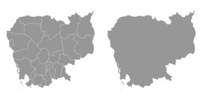 Cambodge carte avec administratif divisions. vecteur illustration.
