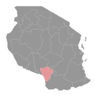 njombé Région carte, administratif division de Tanzanie. vecteur illustration.