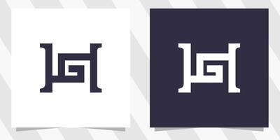 lettre hg gh logo conception vecteur