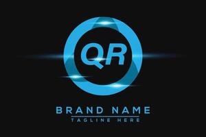 qr bleu logo conception. vecteur logo conception pour entreprise.