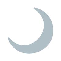 icône de vecteur croissant de lune