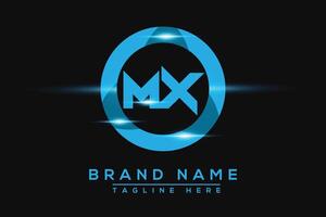 mx bleu logo conception. vecteur logo conception pour entreprise.