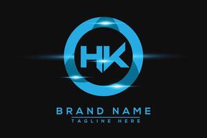 hk bleu logo conception. vecteur logo conception pour entreprise.