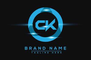 ck bleu logo conception. vecteur logo conception pour entreprise.