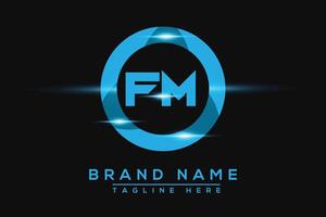 fm bleu logo conception. vecteur logo conception pour entreprise.