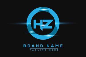 hz bleu logo conception. vecteur logo conception pour entreprise.