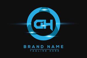 gh bleu logo conception. vecteur logo conception pour entreprise.