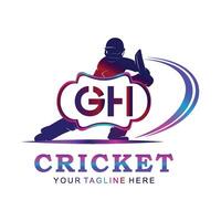 gh criquet logo, vecteur illustration de criquet sport.