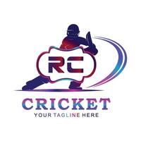 rc criquet logo, vecteur illustration de criquet sport.