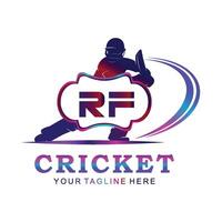rf criquet logo, vecteur illustration de criquet sport.