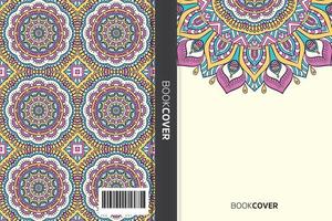 livre de couverture de mandala vecteur