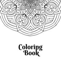 livre de coloriage page mandala noir design vecteur