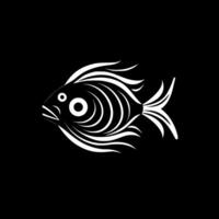 poisson, noir et blanc vecteur illustration