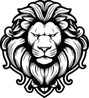 Lion - minimaliste et plat logo - vecteur illustration