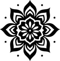 mandala, noir et blanc vecteur illustration