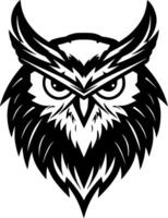 hibou - minimaliste et plat logo - vecteur illustration