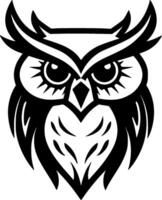 hibou, noir et blanc vecteur illustration