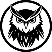 hibou, noir et blanc vecteur illustration