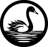 cygne, noir et blanc vecteur illustration