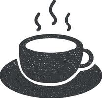 café, boire, Lait icône vecteur illustration dans timbre style