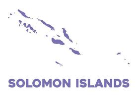 détaillé Salomon îles carte vecteur